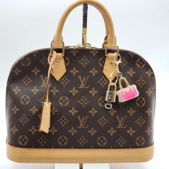100% Auth Louis Vuitton Lock & Key with unbranded Bagcharm, Keycharm, Keychain - Picture 1 of 7